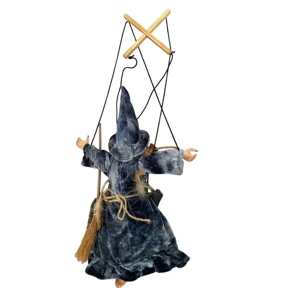 Witch Halloween String Puppet Porcelain Spooky Horror Decoration